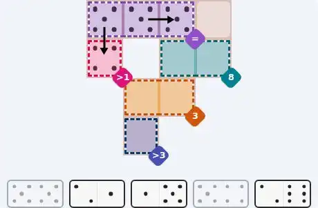 Pips hint for October 19, 2026 – easy level puzzle grid showing key first steps and strategy