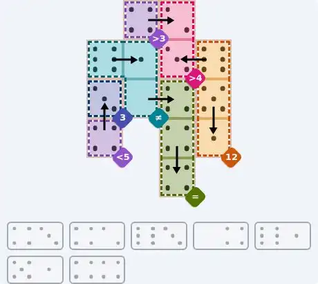 NYT Pips October 19, 2026 medium puzzle full solution grid with completed hints