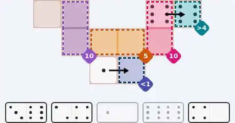 Pips hint for October 21, 2026 – easy level puzzle grid showing key first steps and strategy