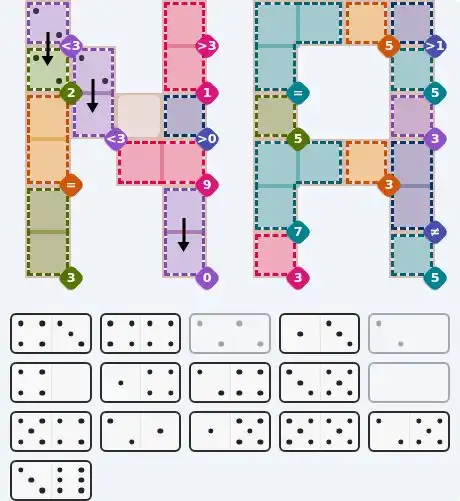 Pips hint for October 21, 2026 – hard level puzzle grid with critical first placements and strategy