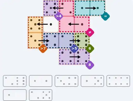 NYT Pips October 21, 2026 medium puzzle full solution grid with completed hints
