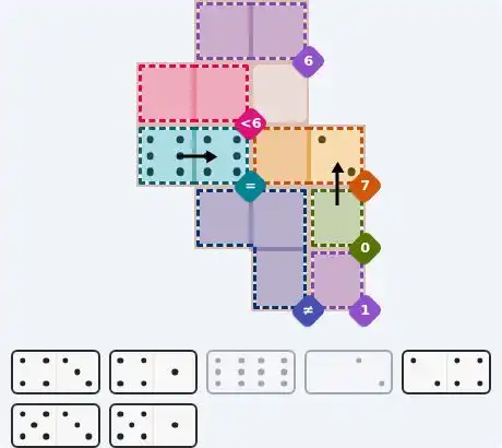 Pips hint for October 22, 2026 – medium level puzzle grid highlighting important moves and hints