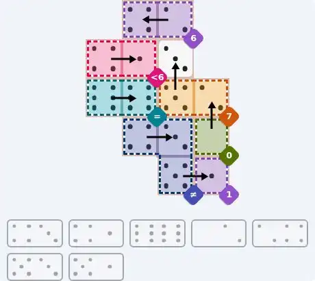 NYT Pips October 22, 2026 medium puzzle full solution grid with completed hints