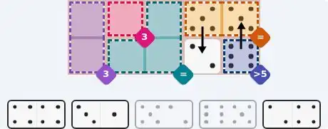 Pips hint for October 23, 2026 – easy level puzzle grid showing key first steps and strategy