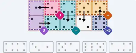 NYT Pips October 23, 2026 easy puzzle full solution grid with all hints completed