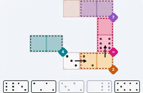 Pips hint for October 24, 2026 – easy level puzzle grid showing key first steps and strategy
