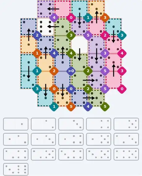 NYT Pips October 24, 2026 hard puzzle full solution grid showing final answer with hints