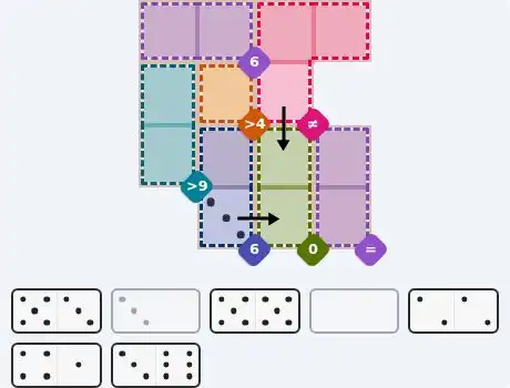 Pips hint for October 24, 2026 – medium level puzzle grid highlighting important moves and hints