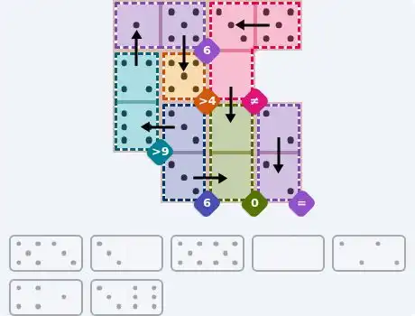NYT Pips October 24, 2026 medium puzzle full solution grid with completed hints