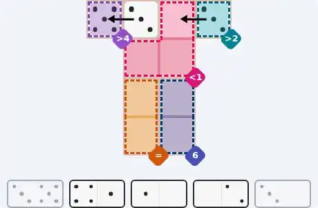 Pips hint for October 25, 2026 – easy level puzzle grid showing key first steps and strategy