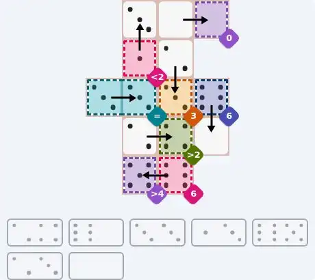 NYT Pips October 25, 2026 medium puzzle full solution grid with completed hints