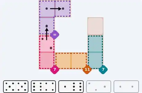 Pips hint for October 26, 2026 – easy level puzzle grid showing key first steps and strategy