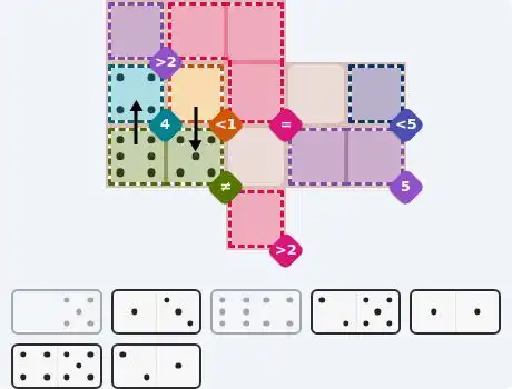 Pips hint for October 26, 2026 – medium level puzzle grid highlighting important moves and hints