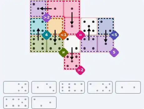 NYT Pips October 26, 2026 medium puzzle full solution grid with completed hints