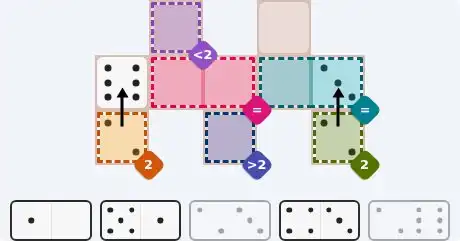 Pips hint for October 27, 2026 – easy level puzzle grid showing key first steps and strategy