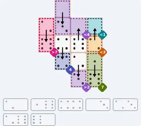 NYT Pips October 27, 2026 medium puzzle full solution grid with completed hints