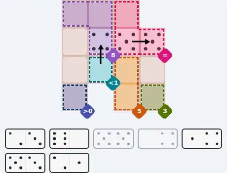 Pips hint for October 28, 2026 – medium level puzzle grid highlighting important moves and hints