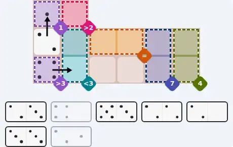 Pips hint for October 30, 2026 – medium level puzzle grid highlighting important moves and hints