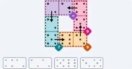 NYT Pips October 4, 2026 easy puzzle full solution grid with all hints completed