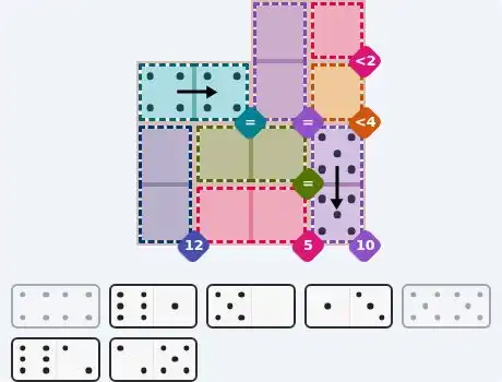 Pips hint for October 6, 2026 – medium level puzzle grid highlighting important moves and hints