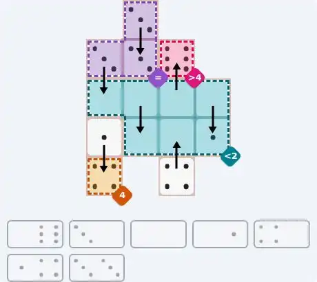 NYT Pips October 7, 2026 medium puzzle full solution grid with completed hints