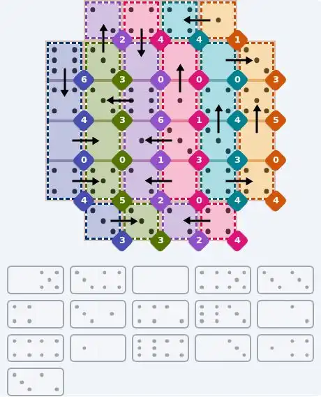 NYT Pips October 8, 2026 hard puzzle full solution grid showing final answer with hints
