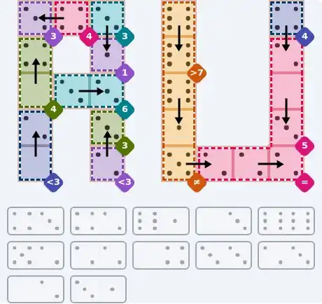 NYT Pips October 9, 2026 hard puzzle full solution grid showing final answer with hints