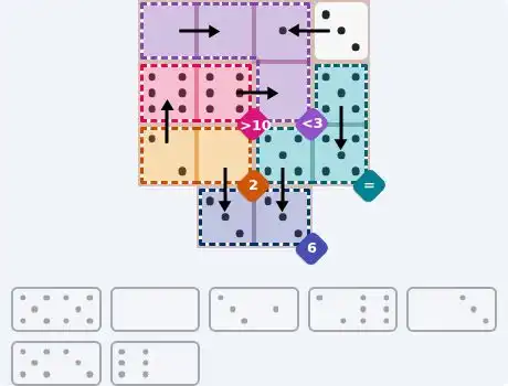 NYT Pips October 9, 2026 medium puzzle full solution grid with completed hints
